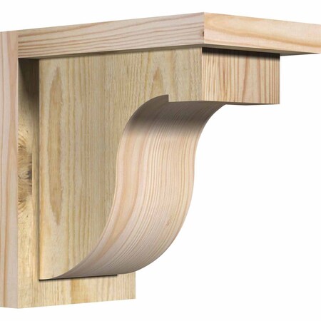 Ekena Millwork Del Monte Rough Sawn Corbel w/Backplate, Douglas Fir, 6"W x 10"D x 10"H COR06X10X10DEL01RDF